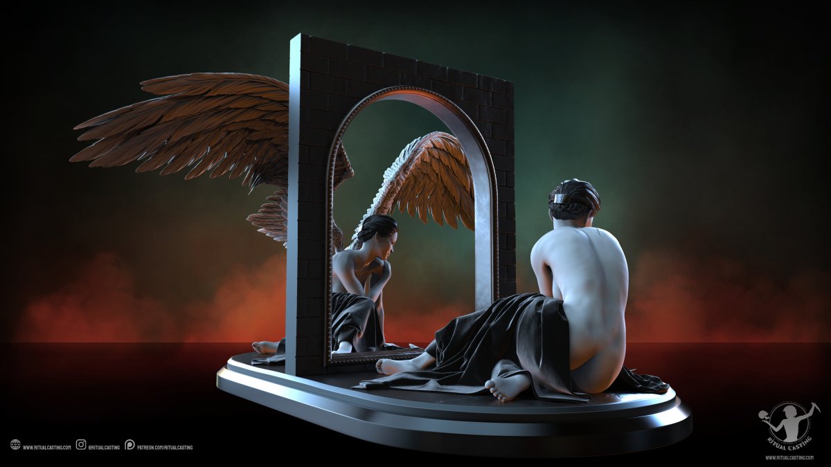 Judgement Angelic Mary DIORAMA NSFW 3D Printed Miniature Fanart by Ritual Casting