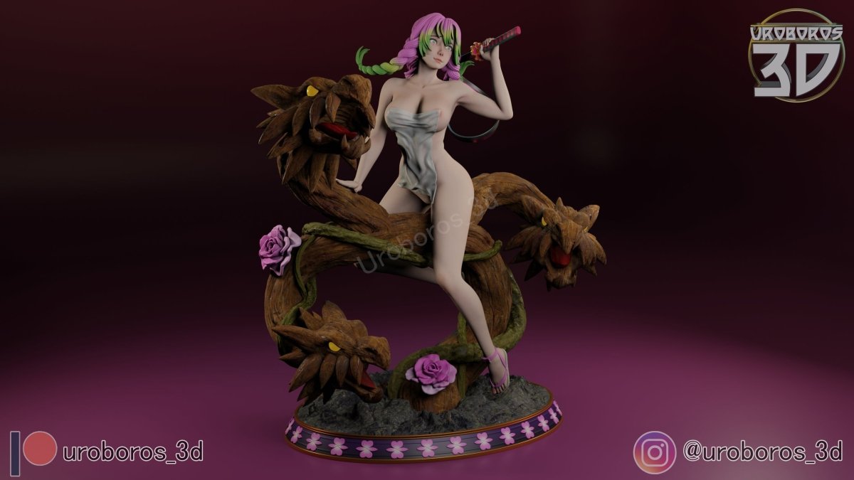 Kanroji Mitsuri NSFW 3D Printed Miniature | Fun Art | Resin Figurine Unpainted Model