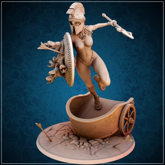Kickstarter Athena Warrior pose 2 – NSFW 3D Printed – Fanart – Unpainted