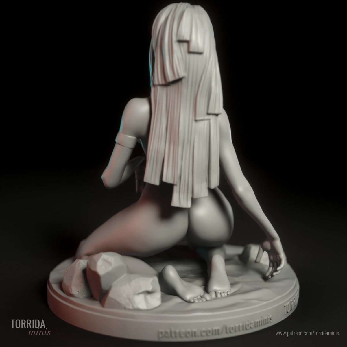 KIDA NSFW 3d Printed miniature FanArt by Torrida Statues & Figurines