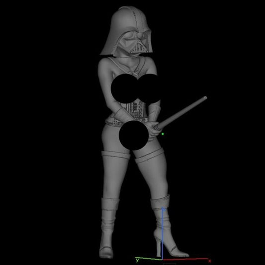 Lady Vader – NSFW 3D Printed – Fanart – DIY Kit – Unpainted - Figurine