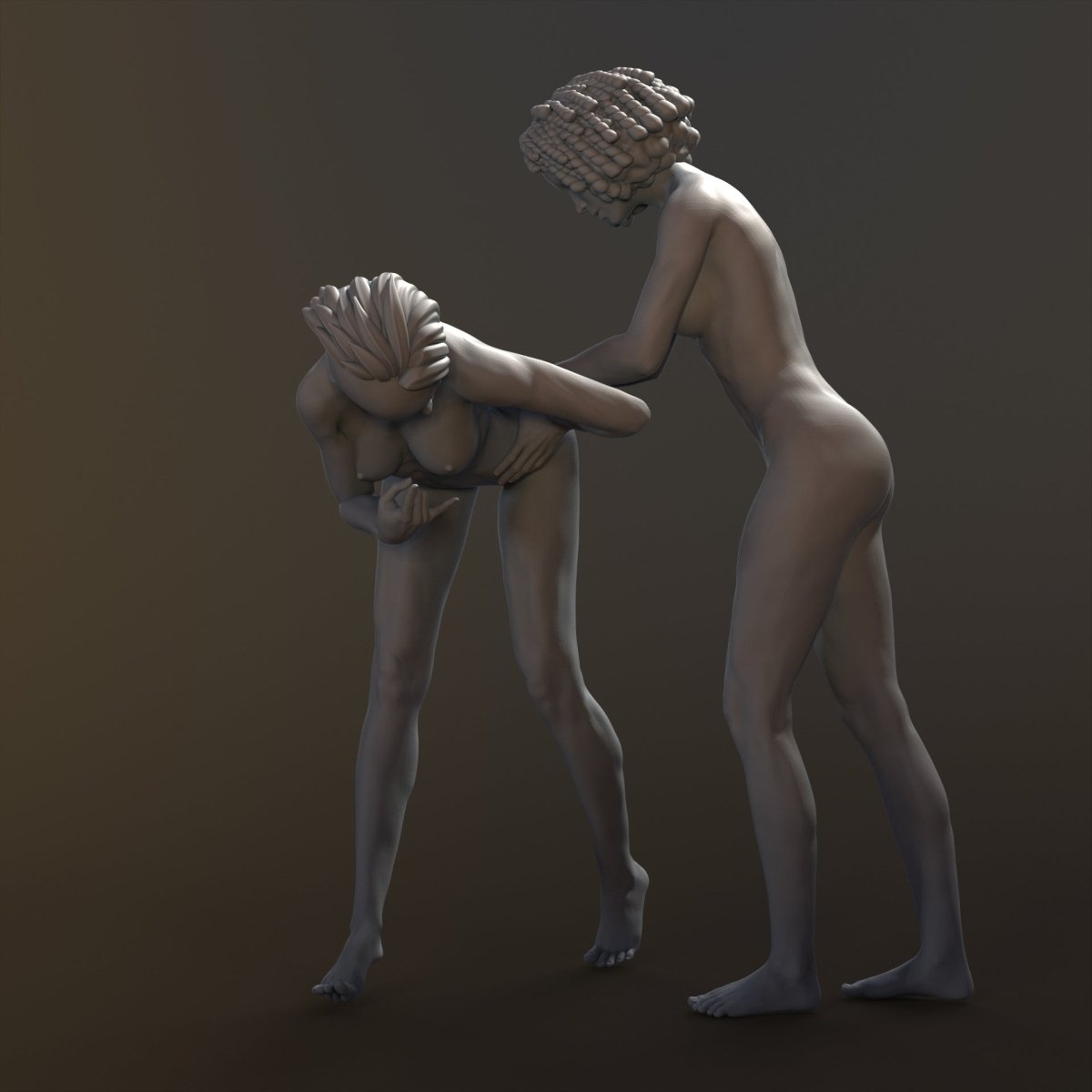 LESBIAN SPANK LOVE 3 Naked 3d Printed miniature Resin Collectables Statues & Figurines