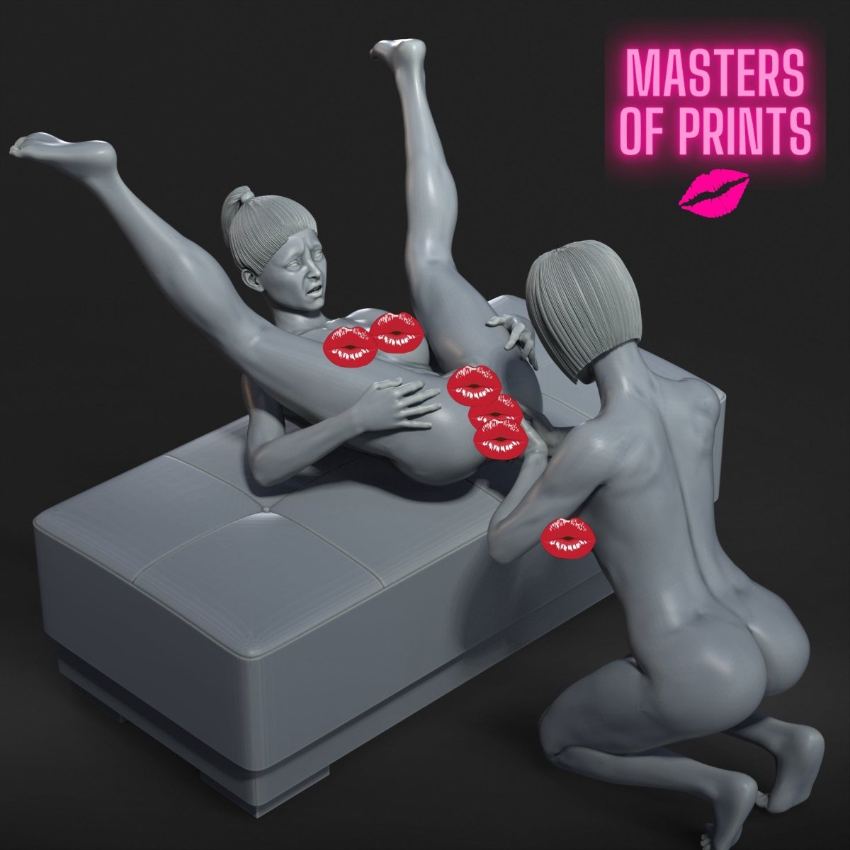 Lesbians 313 Mature 3d Printed miniature FanArt by Masters Of Prints Collectables Statues & Figurines