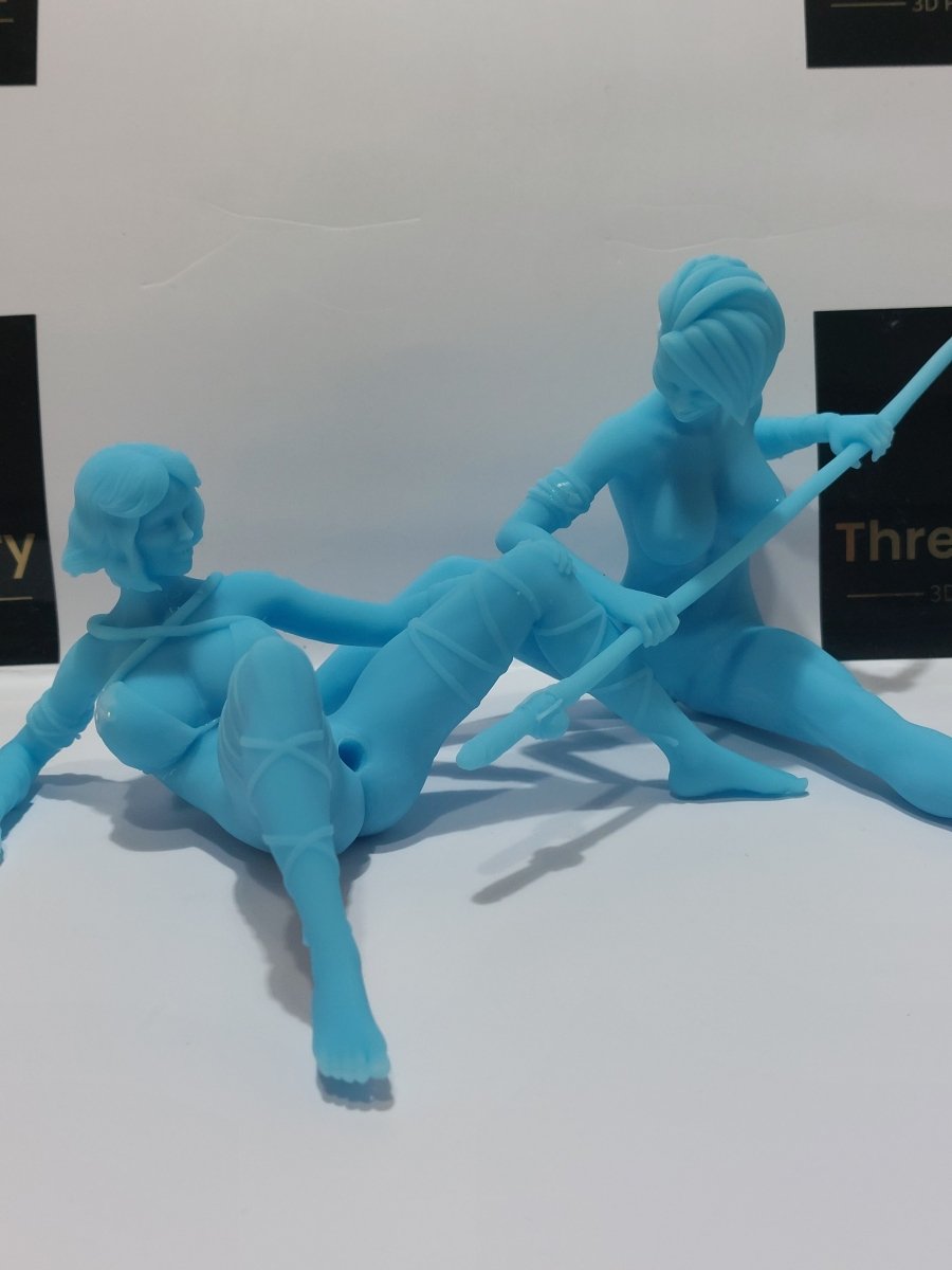 Lesbians Stick Love Mature 3d Printed miniature FanArt by Masters Of Prints Collectables Statues & Figurines