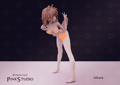 Liliruca Arde NSFW Firure 3D Printed Fanart DIY Garage Kit , Unpainted , NSFW Figurine , Nude Figurine , Sexy Miniature , Bondage figure , Naked Waifu , Adult Figurine , Anime Figure