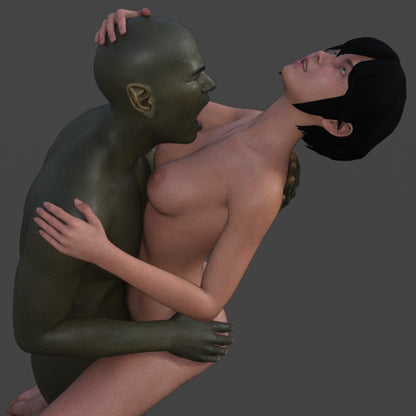 Lucas vampire and Melly | 3D Printed | Fanart | Unpainted |Miniature | NSFW |