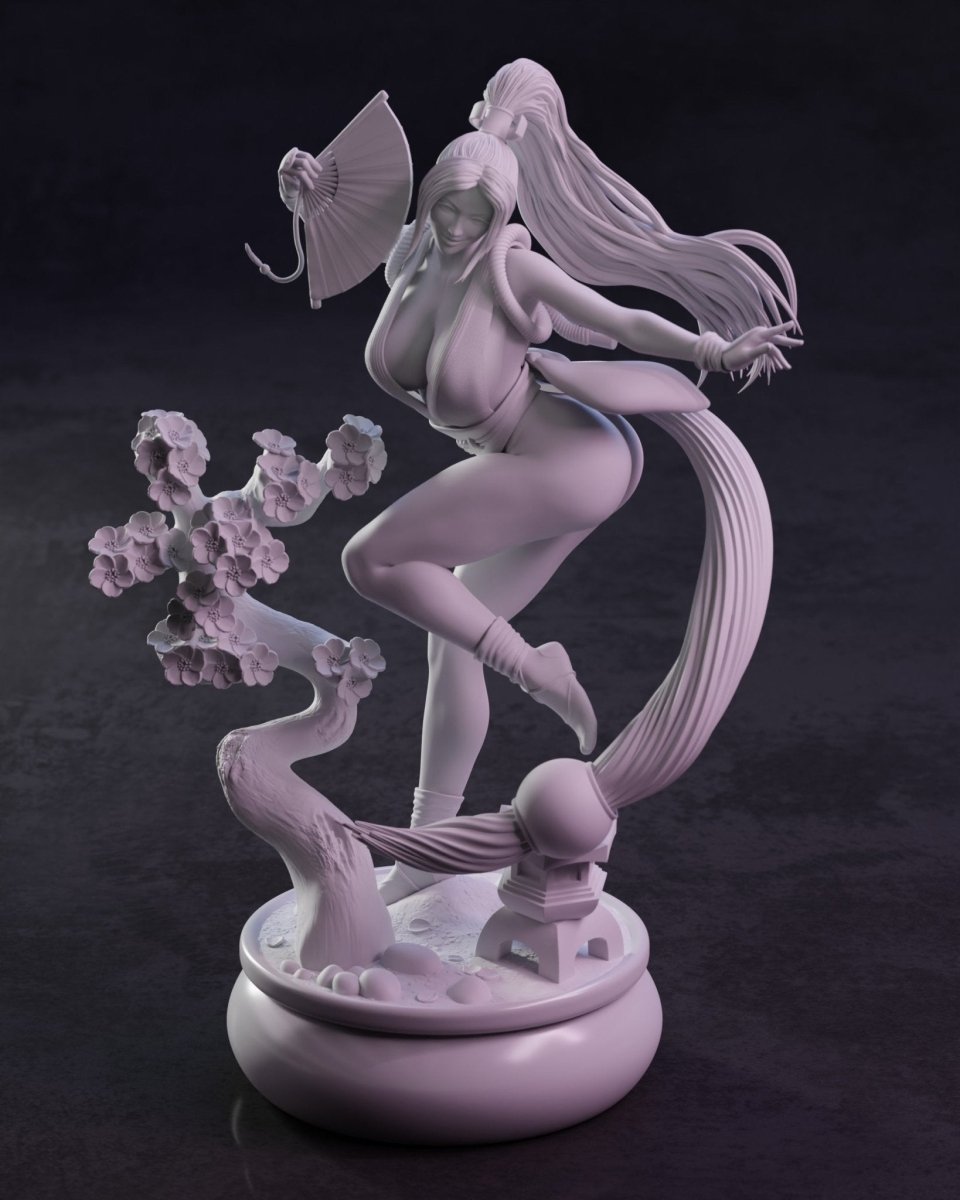 Mai Shiranui NSFW 3D Printed Miniature FunArt by Abe3d