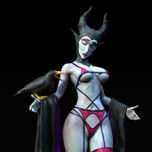 Maleficent NSFW 3D Printed Miniature FunArt by EXCLUSIVE 3D PRINTS Scale Models Unpainted