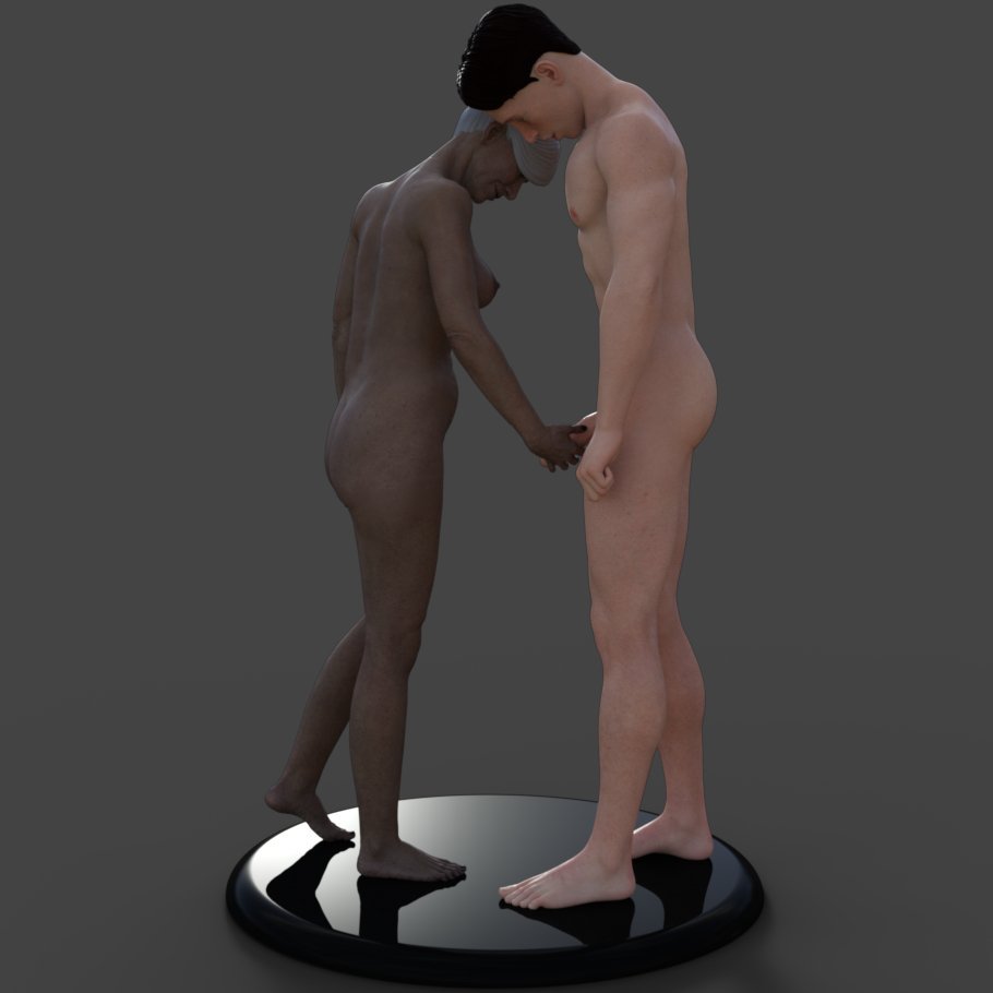 Mamie touches | NSFW 3D Printed Figurine | Fanart | Unpainted | Miniature by Mister_lo0l