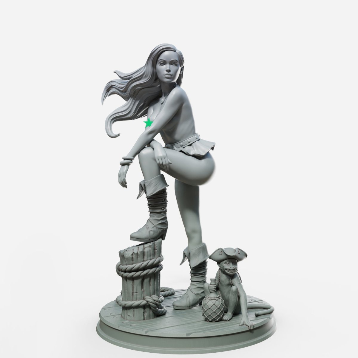 Marina 1 NSFW 3d Printed miniature FanArt by Spicy Arts Scaled Collectables Statues & Figurines