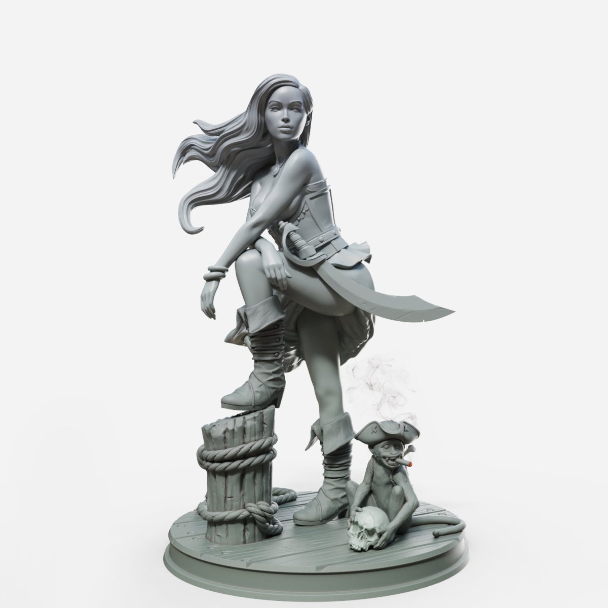 Marina 3 NSFW 3d Printed miniature FanArt by Female Miniatures Scaled Collectables Statues & Figurines