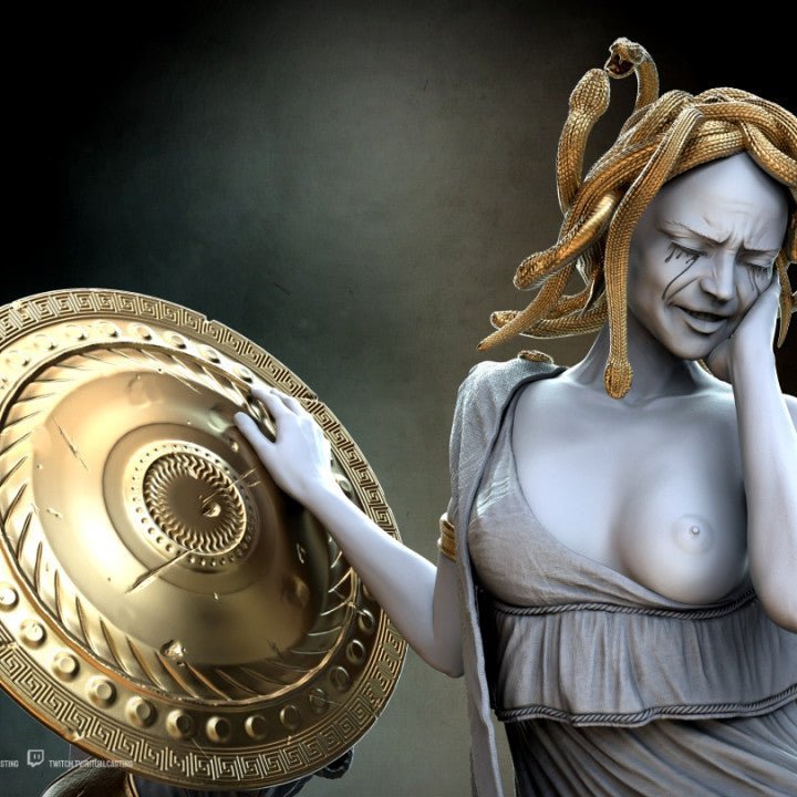 Medusa Cursed Priestess of Athena NSFW 3D Printed DioramaMiniature by Ritual Casting