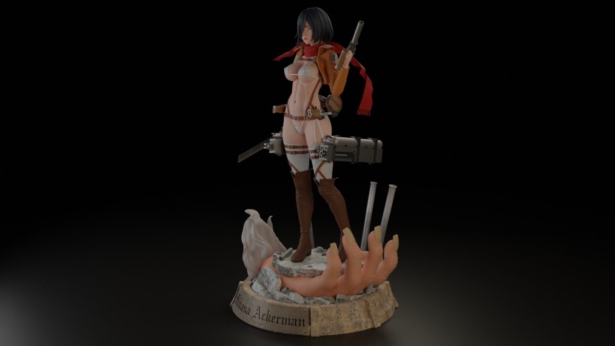 MIKASA NSFW 3D Printed Miniature | Fun Art | Figurine by Uroboros3D