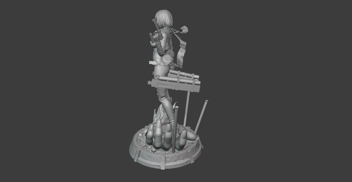 MIKASA NSFW 3D Printed Miniature | Fun Art | Figurine by Uroboros3D