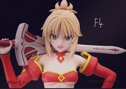 Mordred NSFW Firure 3D Printed Fanart DIY Garage Kit , Unpainted , NSFW Figurine , Nude Figurine , Sexy Miniature , Bondage figure , Naked Waifu , Adult Figurine , Anime Figure