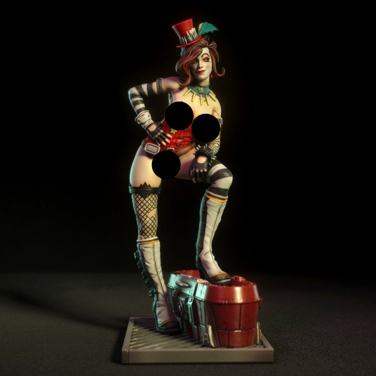 Moxxi NSFW 3d Printed miniature FanArt by Torrida