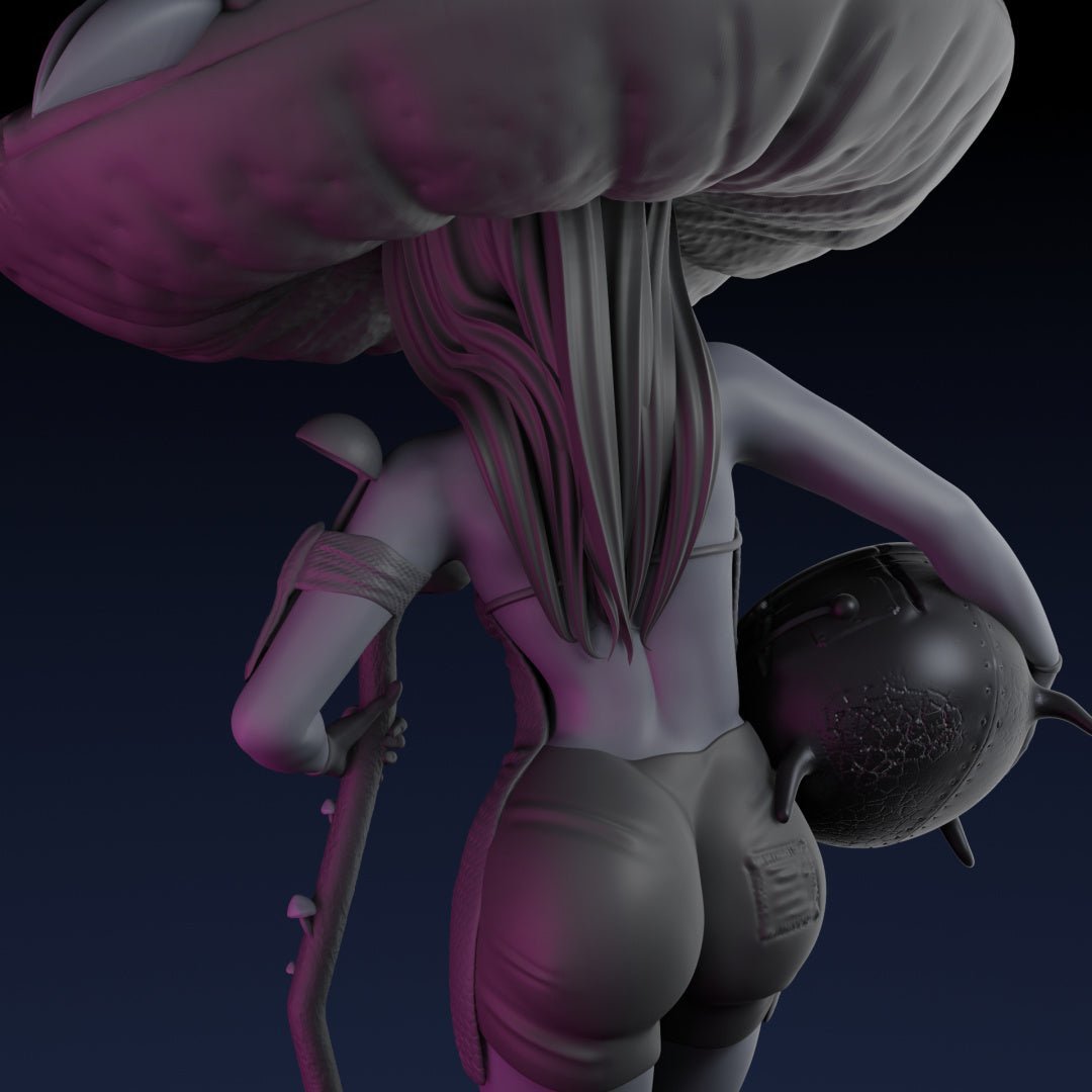 Mushroom Soup Witch NSFW 3d Printed miniature FanArt by QB Works Scaled Collectables Statues & Figurines