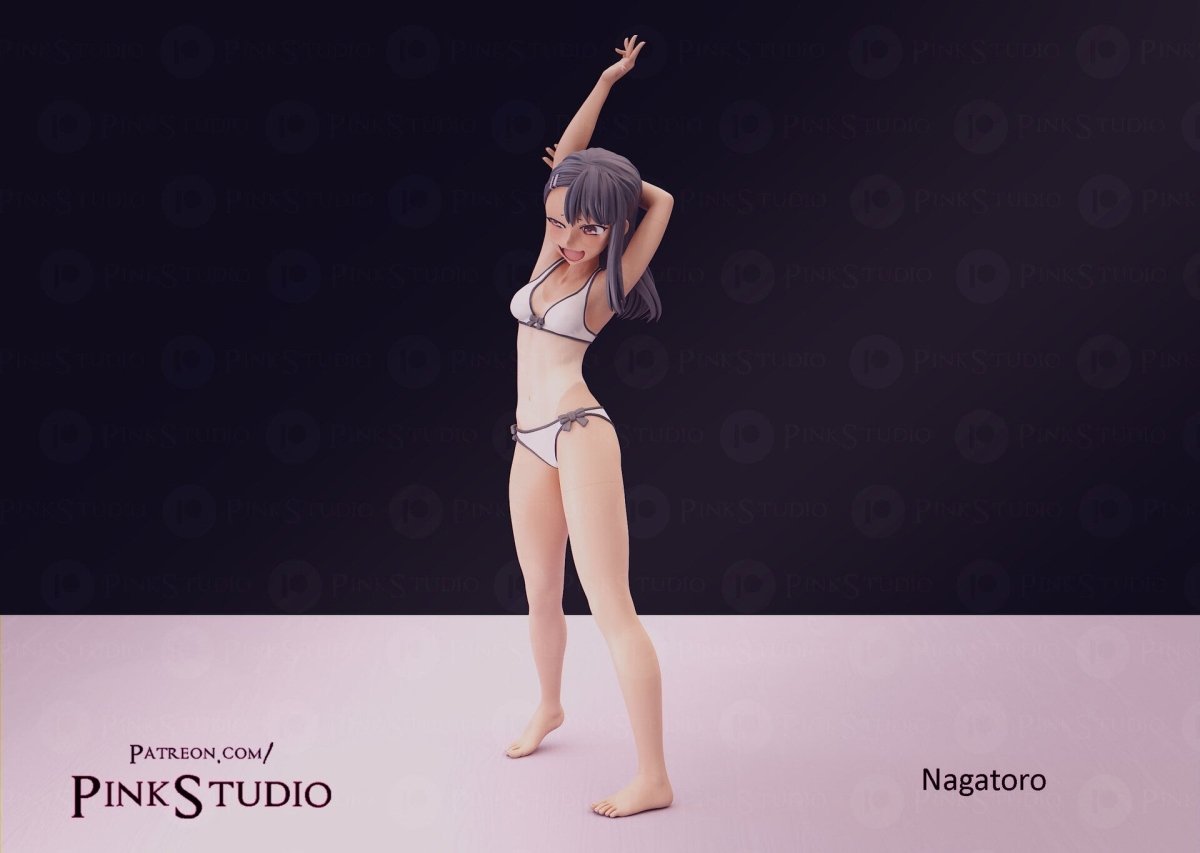 Nagatoro NSFW Firure 3D Printed Fanart DIY Garage Kit , Unpainted , NSFW Figurine , Nude Figurine , Sexy Miniature , Bondage figure , Naked Waifu , Adult Figurine , Anime Figure