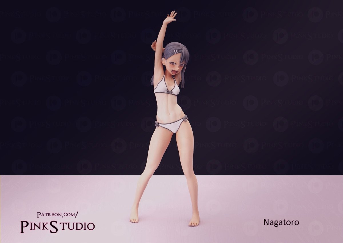 Nagatoro NSFW Firure 3D Printed Fanart DIY Garage Kit , Unpainted , NSFW Figurine , Nude Figurine , Sexy Miniature , Bondage figure , Naked Waifu , Adult Figurine , Anime Figure