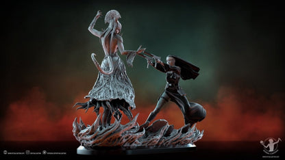 NSFW LADY SIN and SISTER MARY Diorama 3D Printed Miniature Fanart by Ritual Casting - Deus Spes Nostra diorama