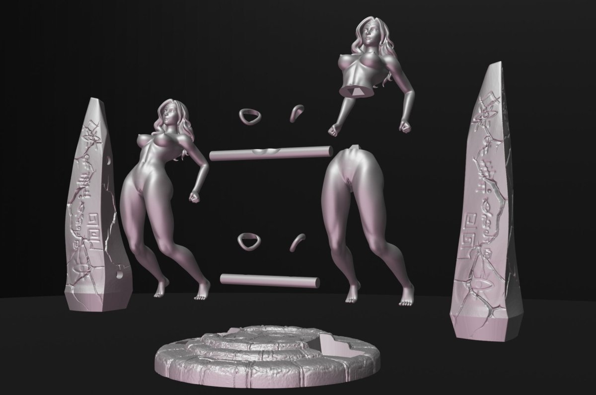 NSFW Resin Miniature Amazon Queen NSFW 3D Printed Fanart Unpainted Miniature