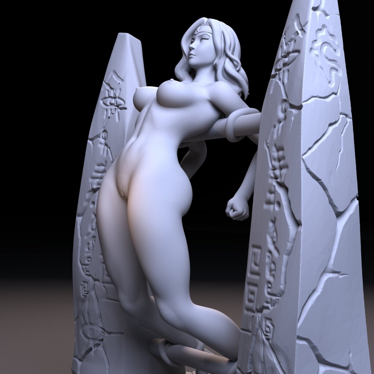 NSFW Resin Miniature Amazon Queen NSFW 3D Printed Fanart Unpainted Miniature