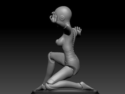 NSFW Resin Miniature Android Girl NSFW 3D Printed Figurine Fanart Unpainted Miniature