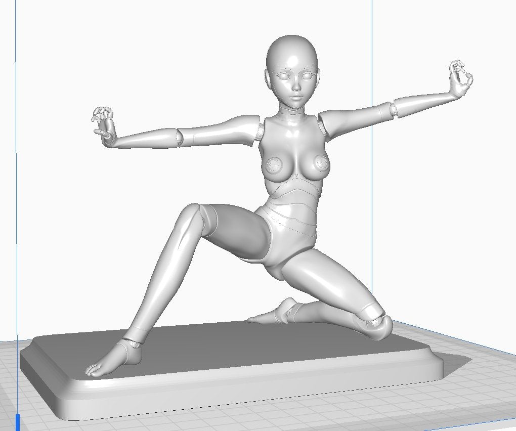 NSFW Resin Miniature Android Girl NSFW 3D Printed Figurine Fanart Unpainted Miniature