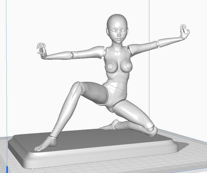 NSFW Resin Miniature Android Girl NSFW 3D Printed Figurine Fanart Unpainted Miniature