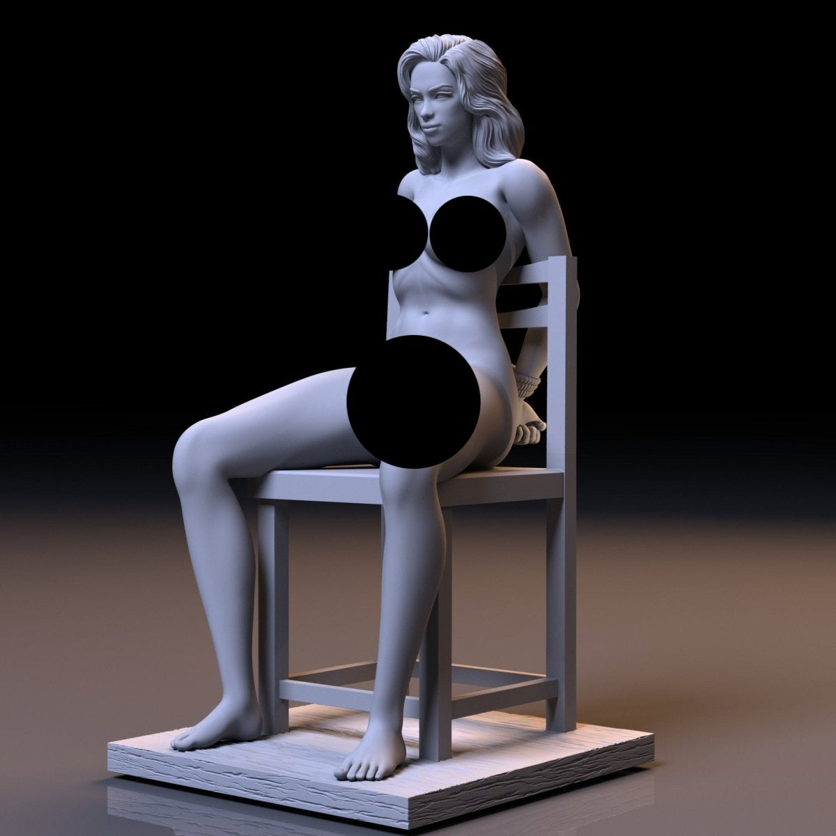 NSFW Resin Miniature Black Widow NSFW 3D Printed Figurine Fanart Unpainted Miniature