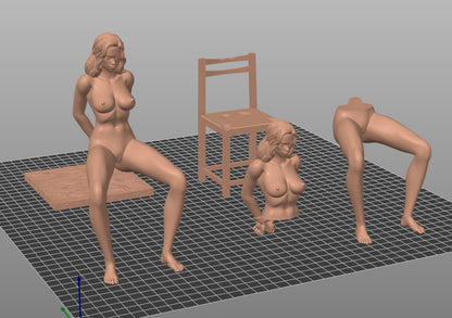 NSFW Resin Miniature Black Widow NSFW 3D Printed Figurine Fanart Unpainted Miniature