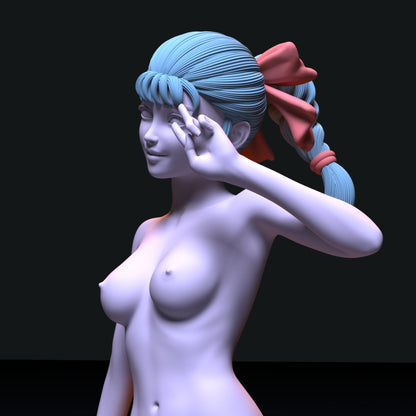 NSFW Resin Miniature Bulma Naked 3D Printed Figurine Fanart Unpainted