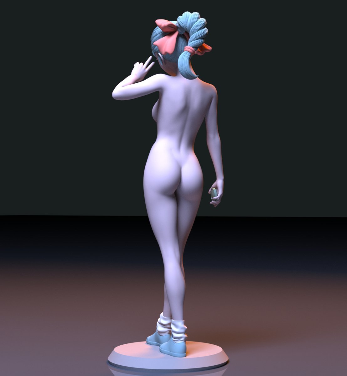 NSFW Resin Miniature Bulma Naked 3D Printed Figurine Fanart Unpainted