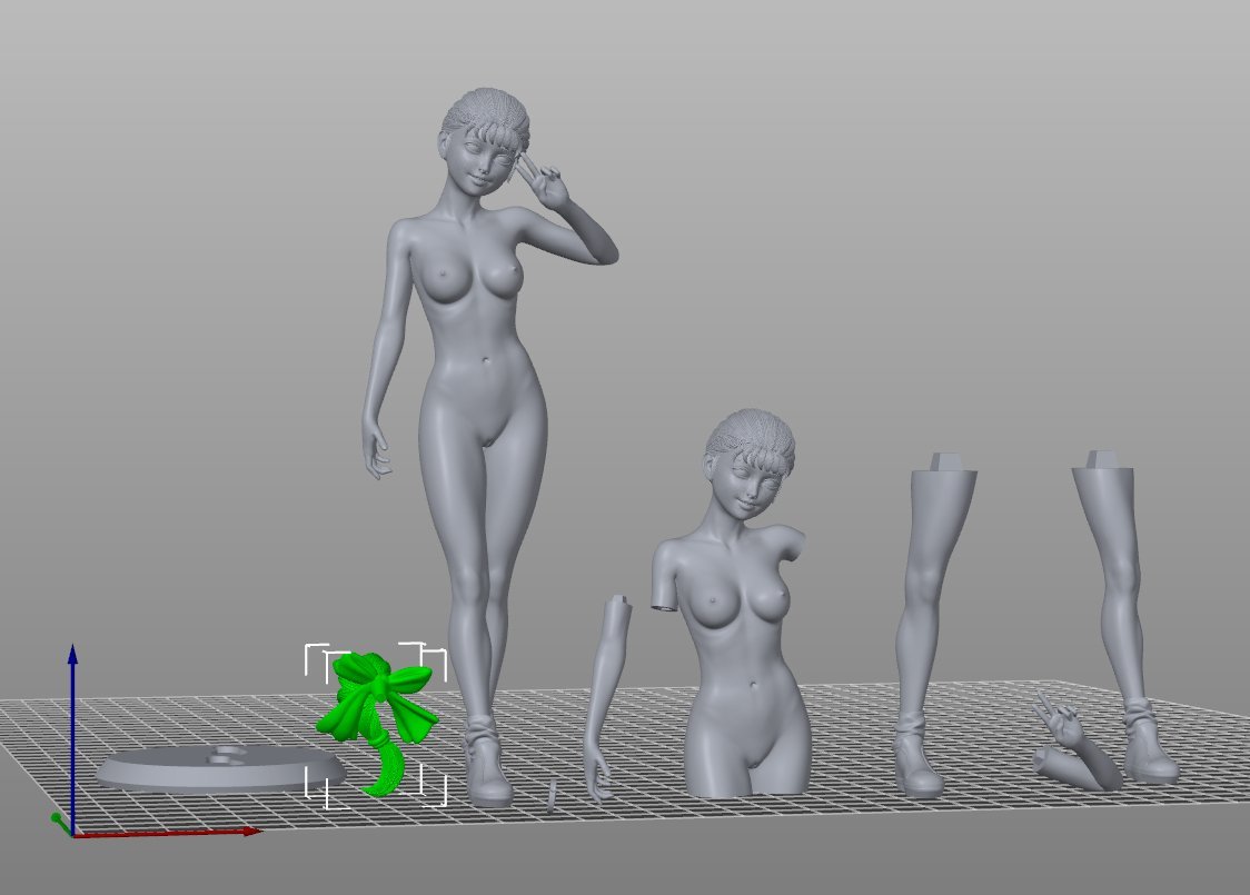 NSFW Resin Miniature Bulma Naked 3D Printed Figurine Fanart Unpainted