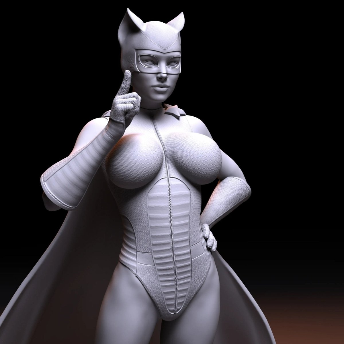 NSFW Resin Miniature Catwoman figure Fanart , Unpainted , Custom Figure , Nude Figurine , Custom Miniature , Bondage figure , Naked Waifu , NSFW Figurine , Anime Figure