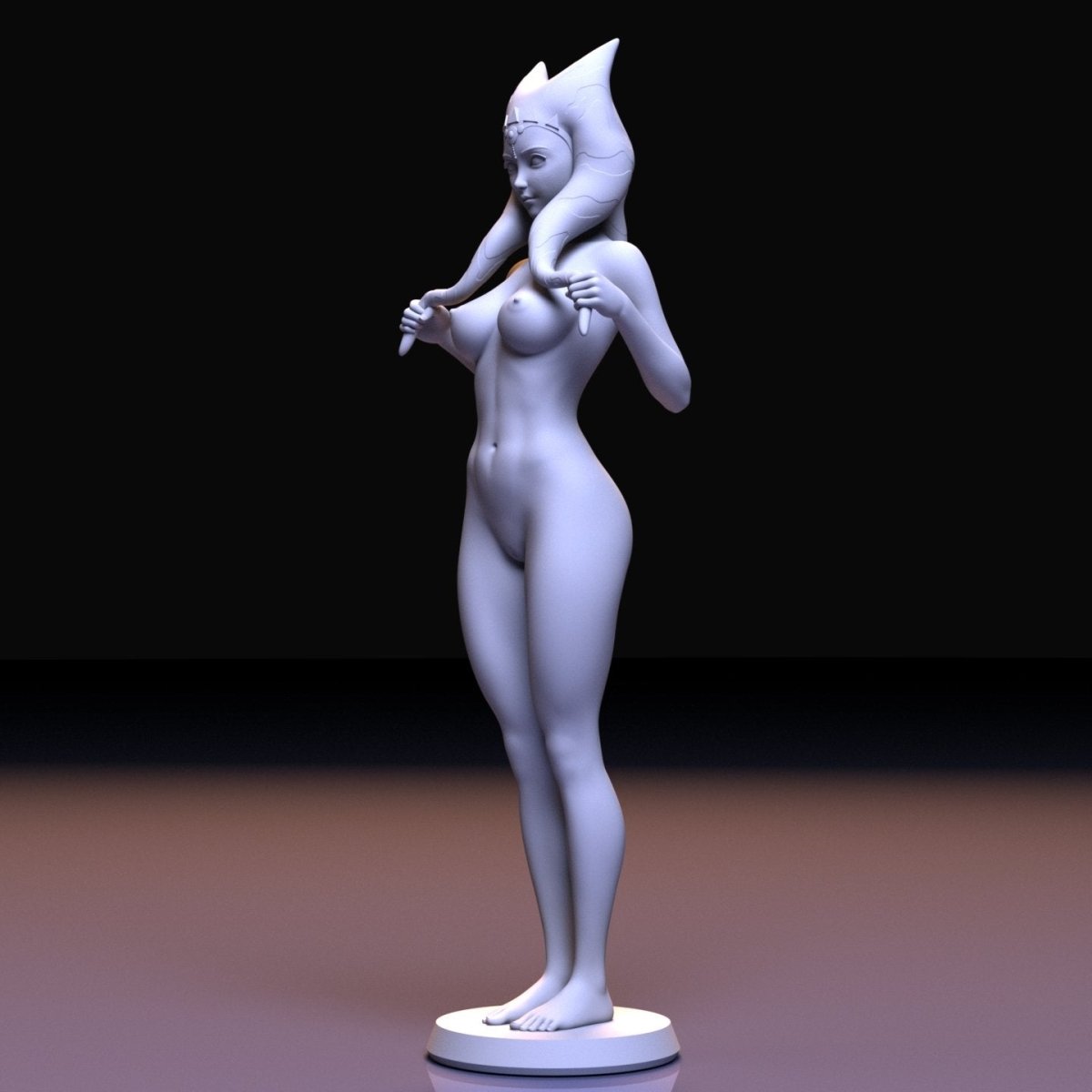 NSFW Resin Miniature Cutie Togruta NSFW 3D Printed Figurine Fanart Unpainted Miniature Collectibles