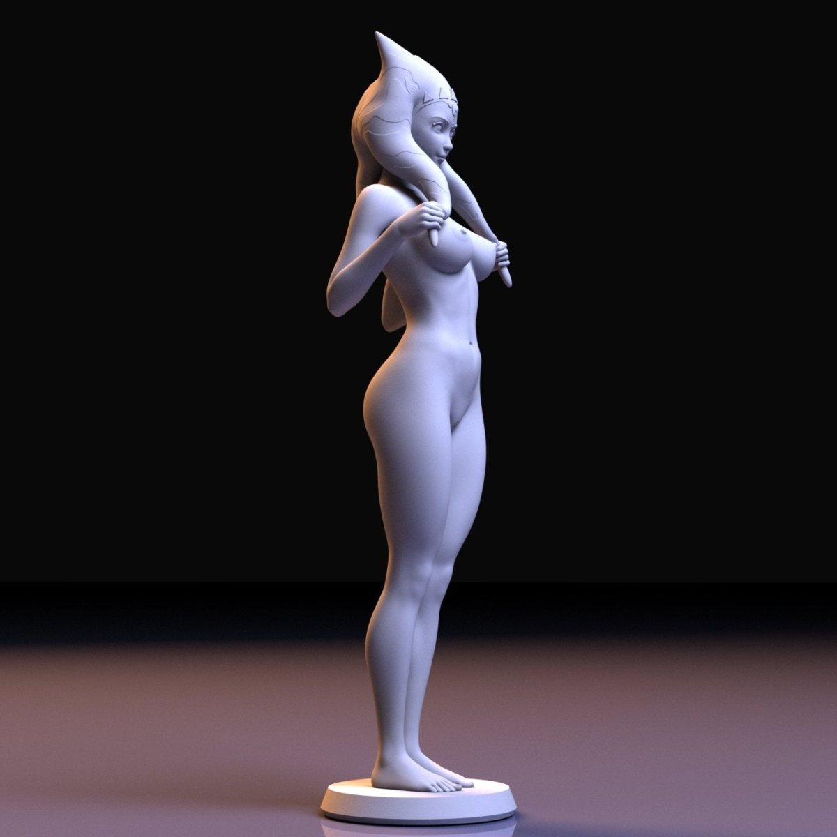 NSFW Resin Miniature Cutie Togruta NSFW 3D Printed Figurine Fanart Unpainted Miniature Collectibles