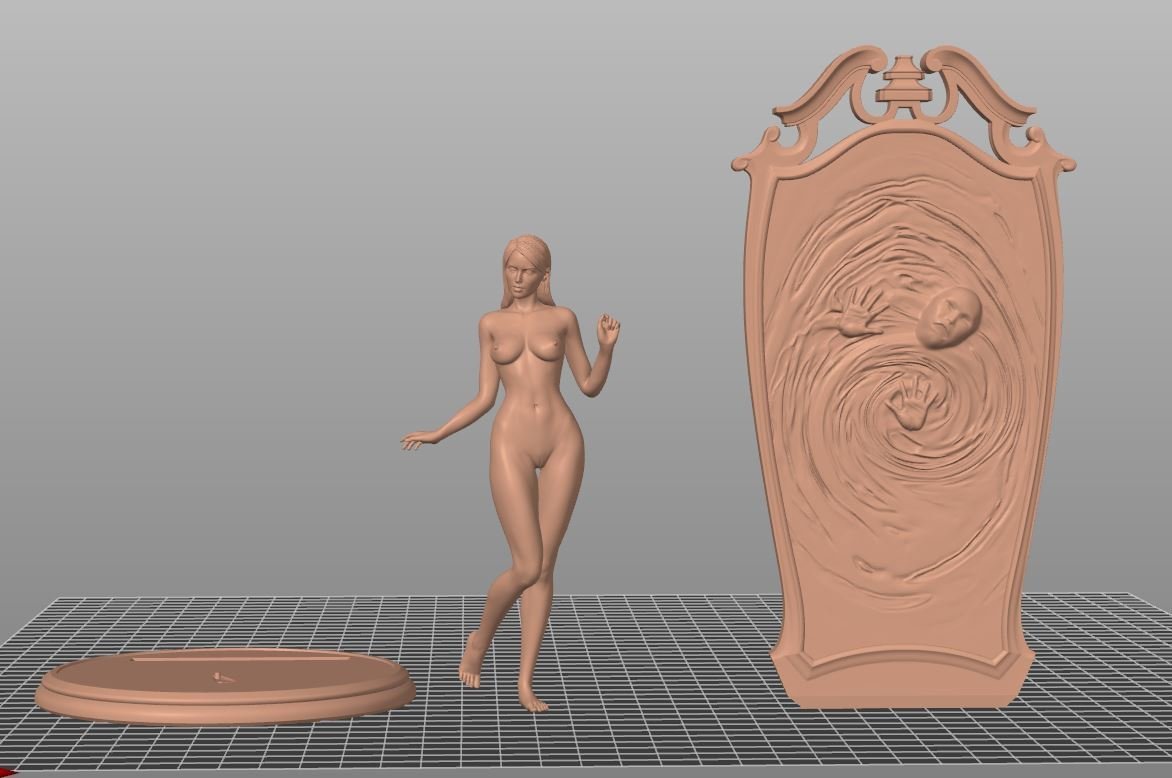 NSFW Resin Miniature Dark Mirror Girl NSFW 3D Printed Fanart Unpainted Miniature