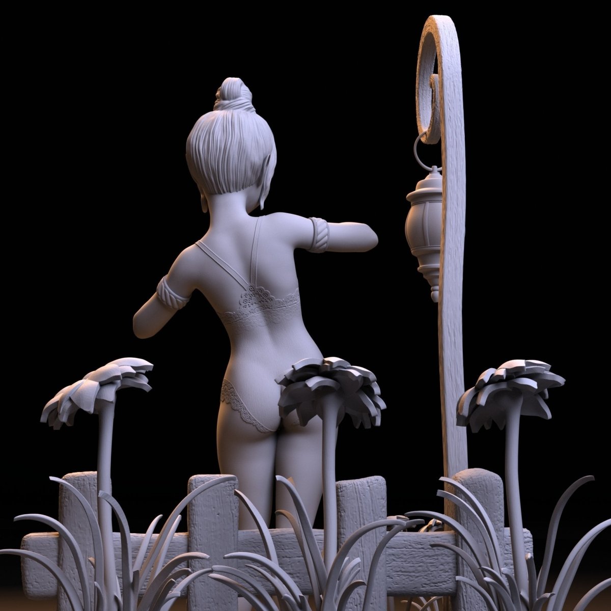 NSFW Resin Miniature Elves of Fairy Tale NSFW 3D Printed Fanart Unpainted Miniature