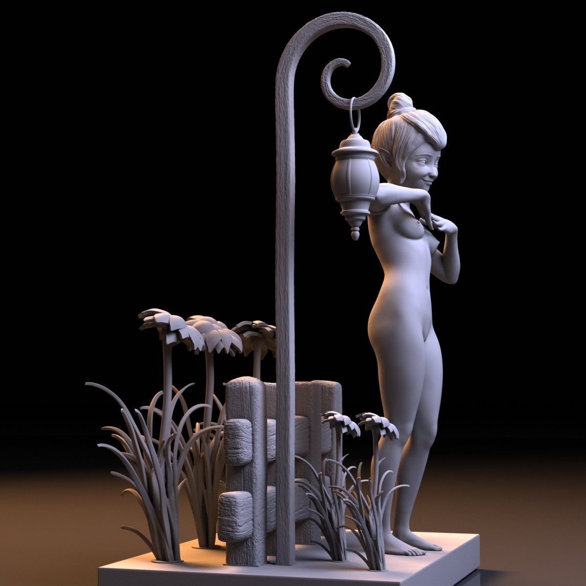 NSFW Resin Miniature Elves of Fairy Tale NSFW 3D Printed Fanart Unpainted Miniature