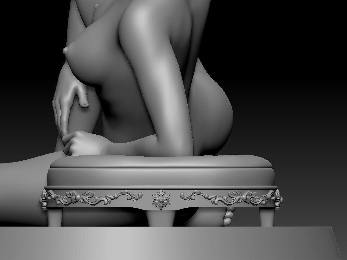 NSFW Resin Miniature Evelynn NSFW 3D Printed Figurine Fanart Unpainted Miniature Collectibles