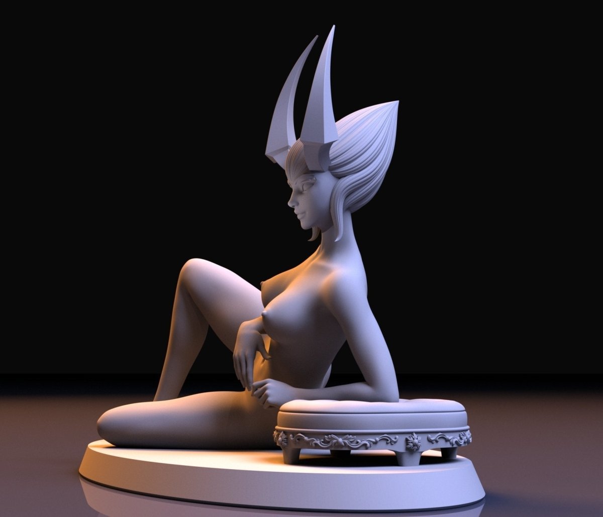 NSFW Resin Miniature Evelynn NSFW 3D Printed Figurine Fanart Unpainted Miniature Collectibles