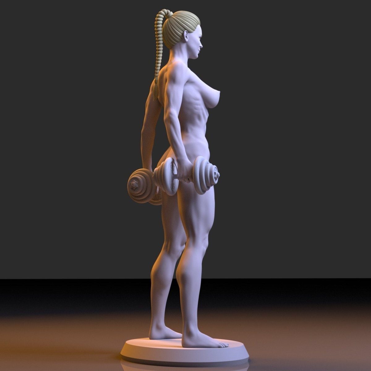 NSFW Resin Miniature Fitness Girl NSFW 3D Printed Figurine Fanart Unpainted Miniature Collectibles