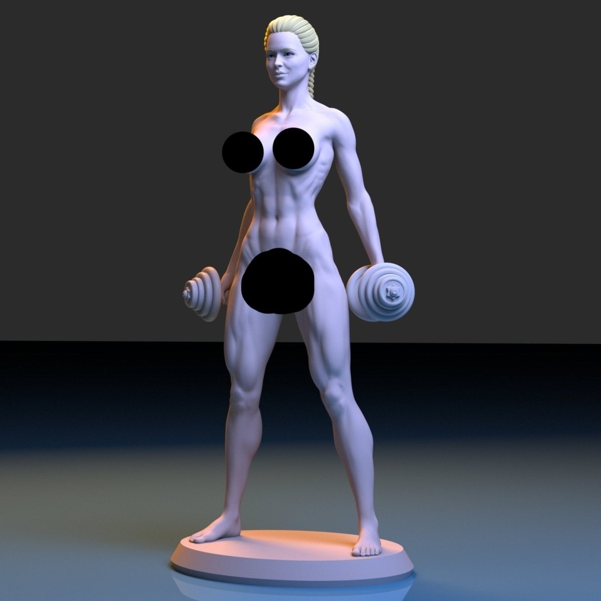 NSFW Resin Miniature Fitness Girl NSFW 3D Printed Figurine Fanart Unpainted Miniature Collectibles