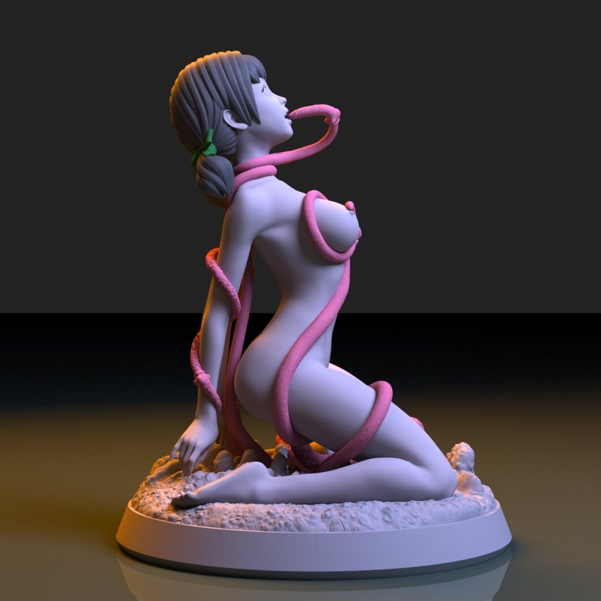 NSFW Resin Miniature GIRL ABUSED BY TENTACLES NSFW 3D Printed Figurine Fanart Unpainted Miniature Collectibles