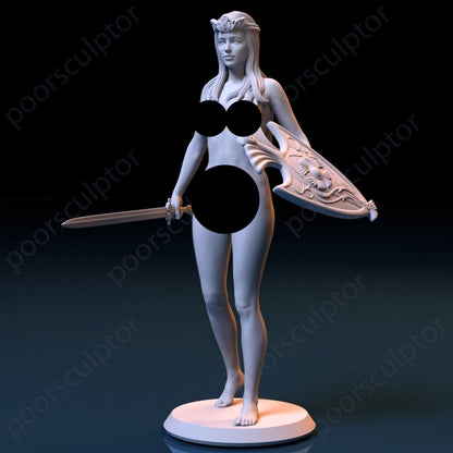 NSFW Resin Miniature HERA Greek Goddess NSFW 3D Printed Figurine Fanart Unpainted Miniature