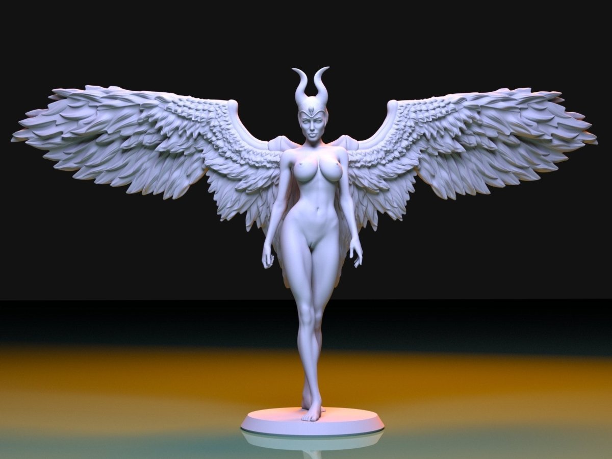 NSFW Resin Miniature MALEFICENT NSFW 3D Printed Figurine Fanart Unpainted Miniature Collectibles