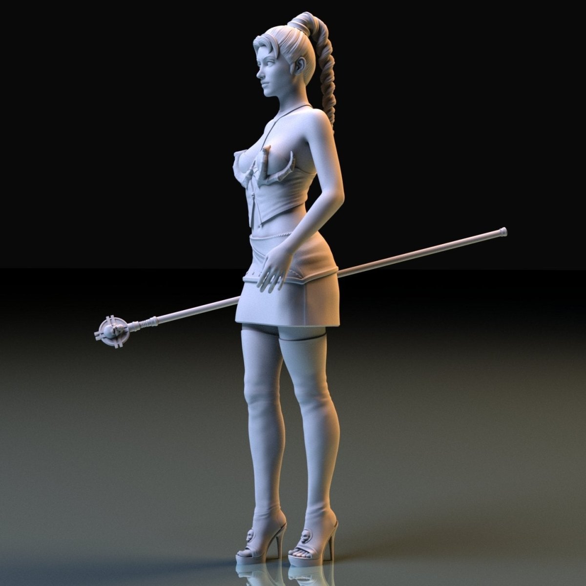 NSFW Resin Miniature Mercenary witch 3D Printed Figurine Fanart Unpainted Miniature Collectibles