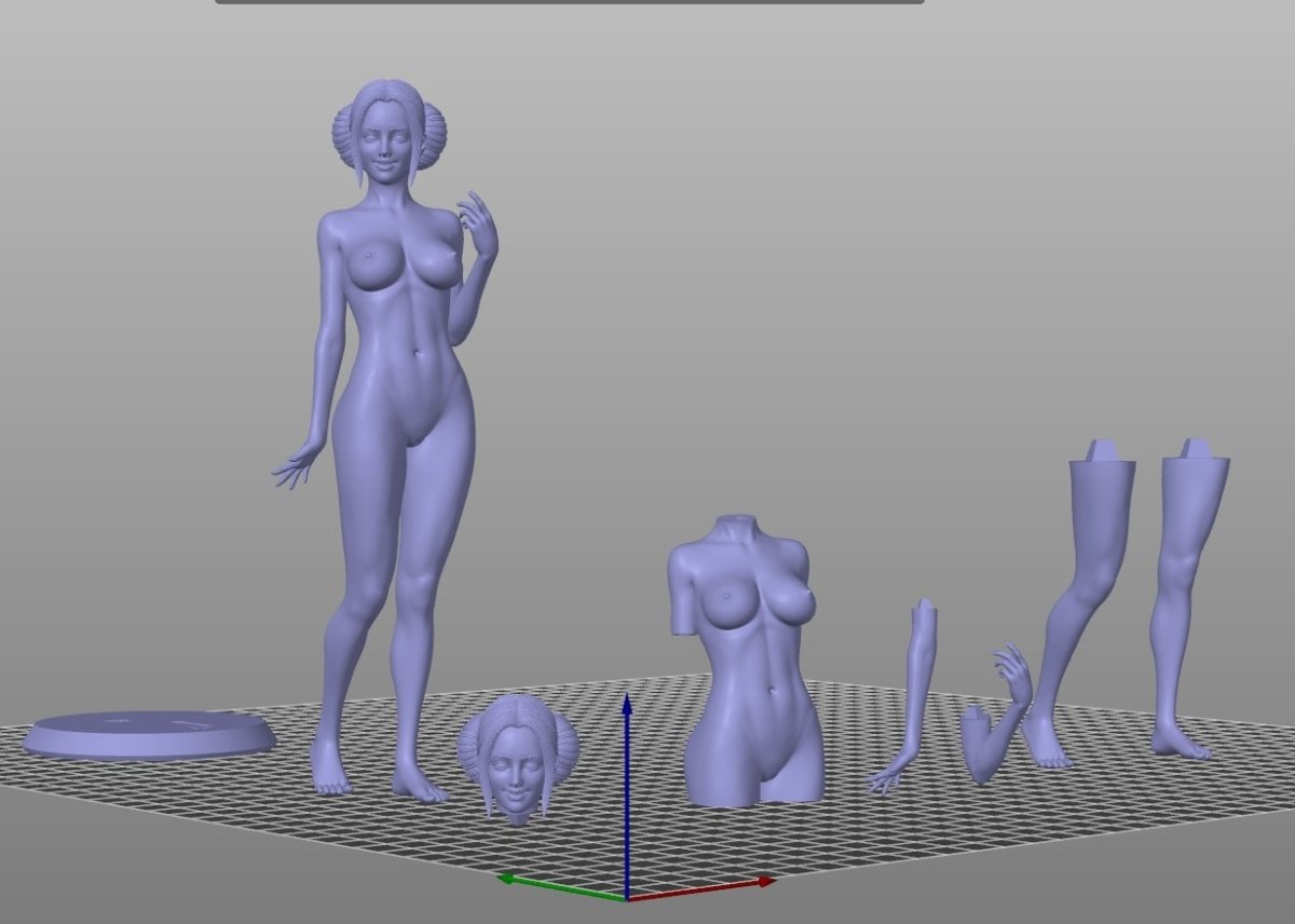 NSFW Resin Miniature Naked Woman NSFW 3D Printed Figurine Fanart Unpainted Miniature Collectibles