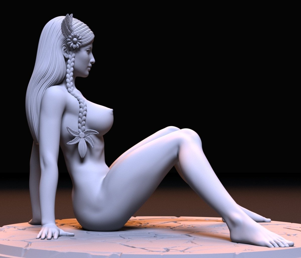 NSFW Resin Miniature Native American girl NSFW 3D Printed Figurine Fanart Unpainted Miniature Collectibles